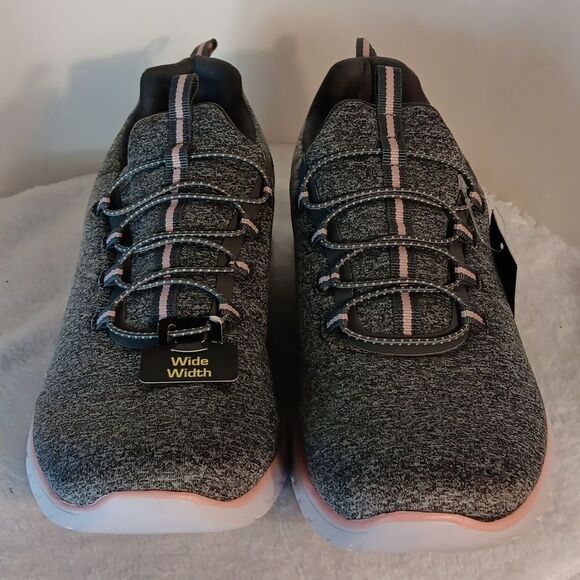 Athletic Gray and Pink Sneakers - Picture 2 of 8
